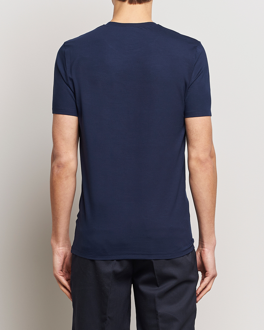 Herren | T-Shirts | Zimmerli of Switzerland | Pureness Modal Crew Neck T-Shirt Navy