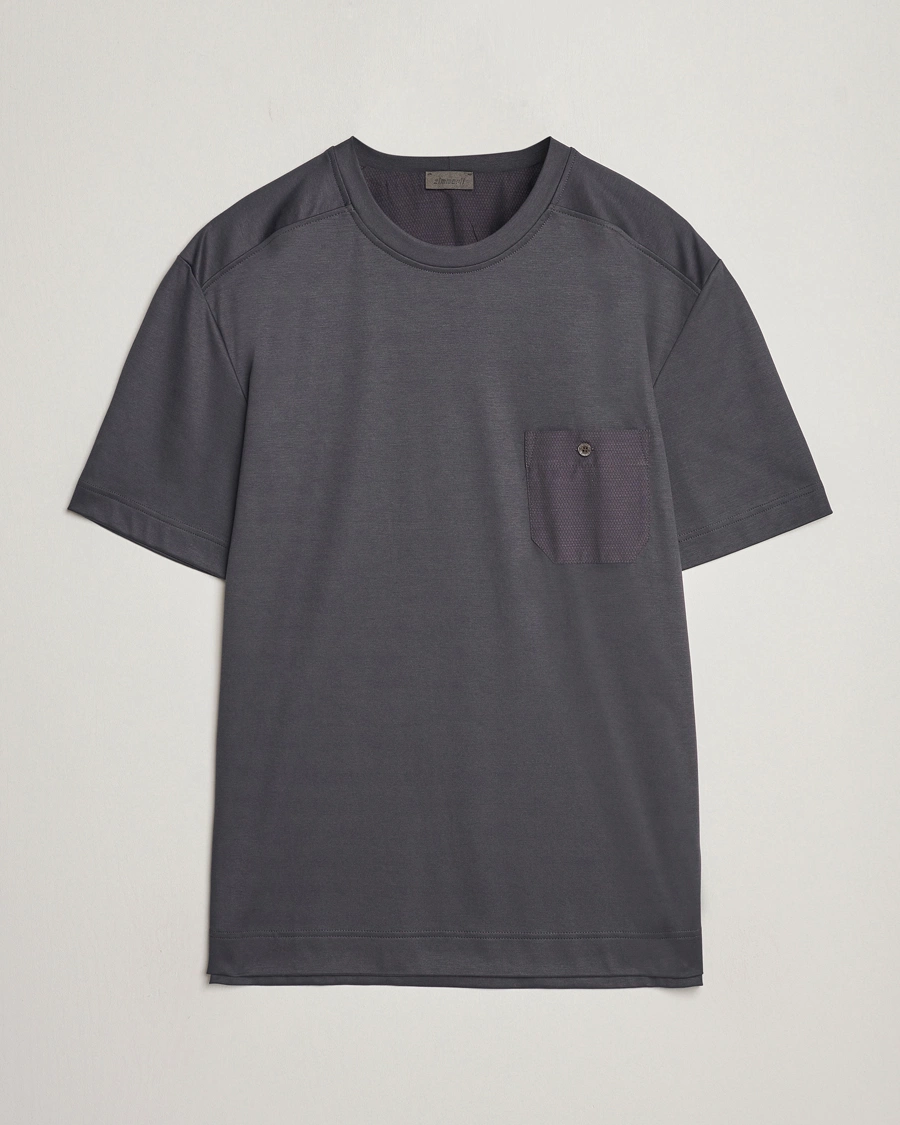 Herren |  | Zimmerli of Switzerland | Cotton/Modal Crew Neck Loungwear T-Shirt Phantom