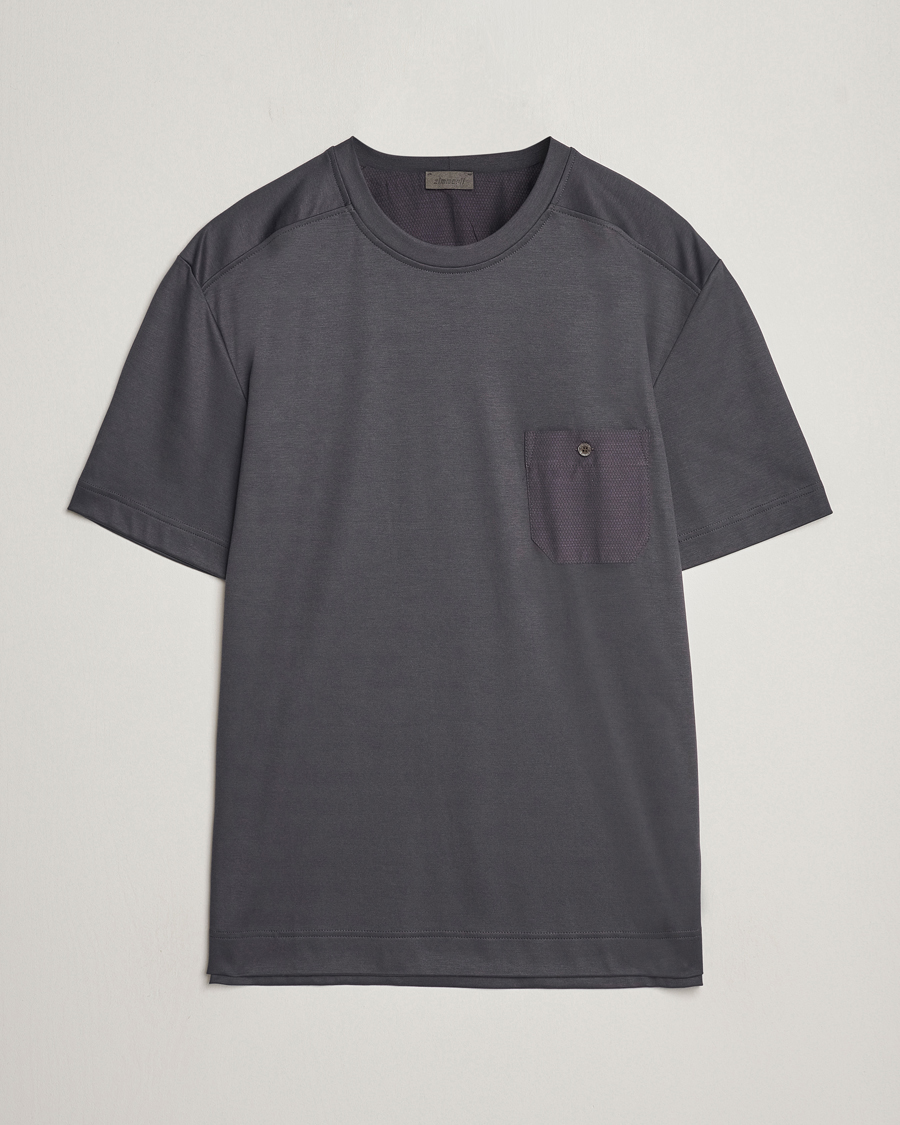 Herren | Zimmerli of Switzerland Cotton/Modal Crew Neck Loungwear T-Shirt Phantom | Zimmerli of Switzerland | Cotton/Modal Crew Neck Loungwear T-Shirt Phantom