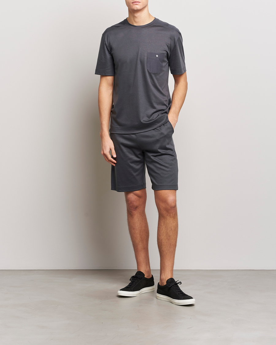 Herren | Schlafanzüge & Bademäntel | Zimmerli of Switzerland | Cotton/Modal Crew Neck Loungwear T-Shirt Phantom