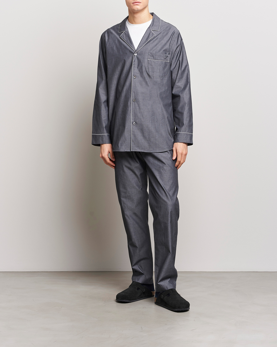 Herren | Schlafanzüge & Bademäntel | Zimmerli of Switzerland | Mercerised Cotton Pyjamas Dark Grey