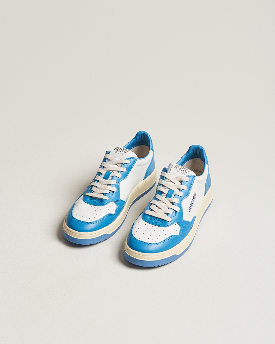 Herren |  | Autry | Medalist Low Bicolor Leather Sneaker White/Blue