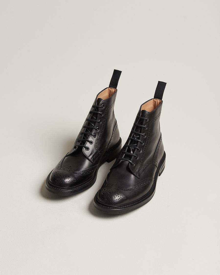 Herren | Boots | Tricker's | Stow Dainite Country Boots Black Calf