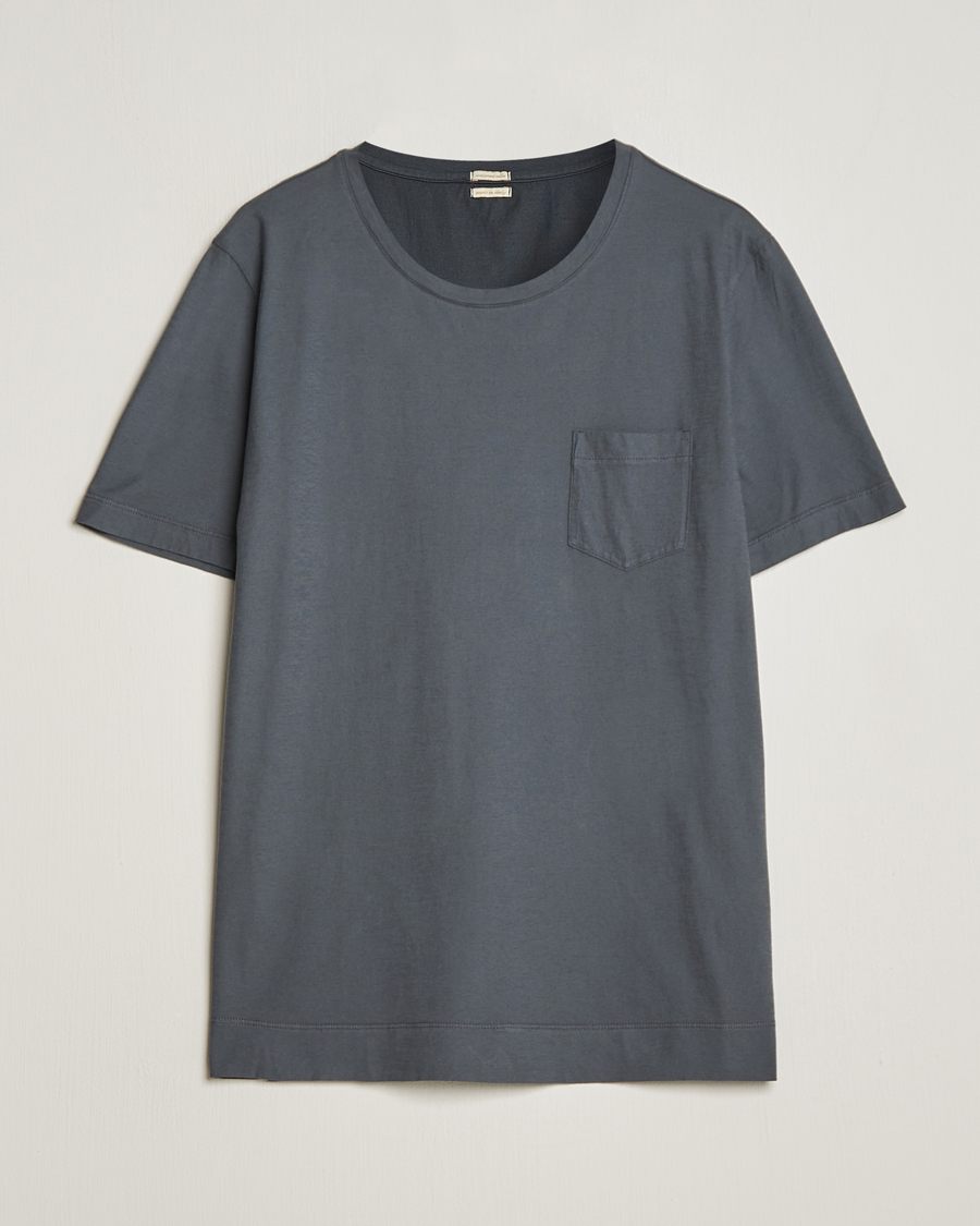 Herren | T-Shirts | Massimo Alba | Panarea Watercolor T-Shirt Steel