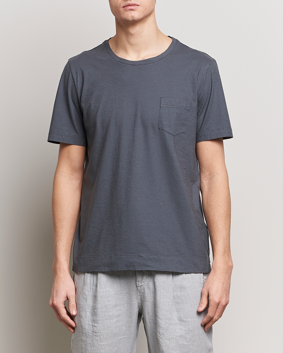 Herr |  | Massimo Alba | Panarea Watercolor T-Shirt Steel