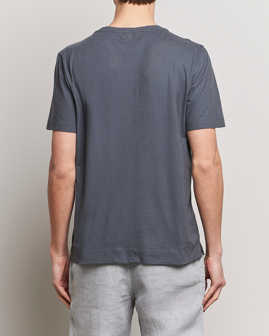 Herren | T-Shirts | Massimo Alba | Panarea Watercolor T-Shirt Steel