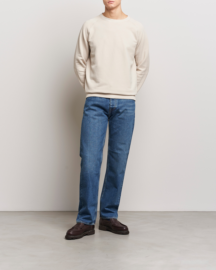 Herren | Pullover | Massimo Alba | Freesport Fleece Cotton Sweatshirt Light Beige