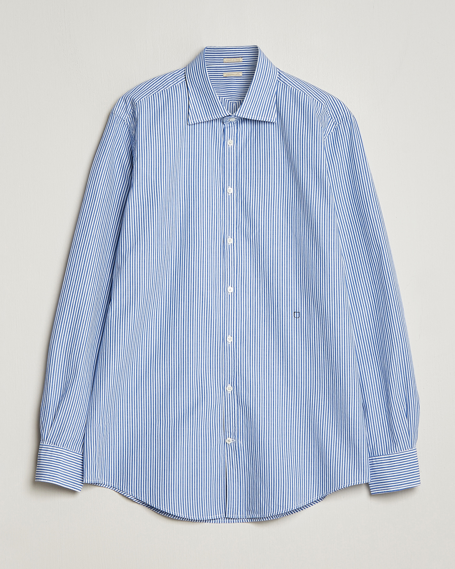 Herren | Hemden | Massimo Alba | Genova Striped Cotton Shirt Blue Stripes