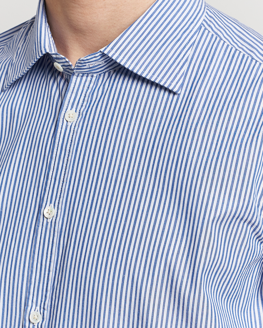 Herren | Hemden | Massimo Alba | Genova Striped Cotton Shirt Blue Stripes