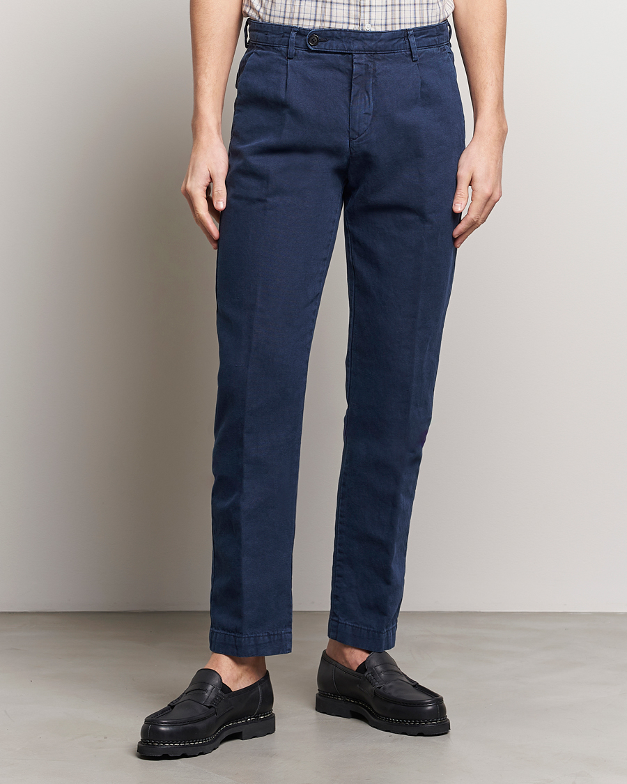 Herren | Contemporary Creators | Massimo Alba | Ionio Cotton Trousers Navy