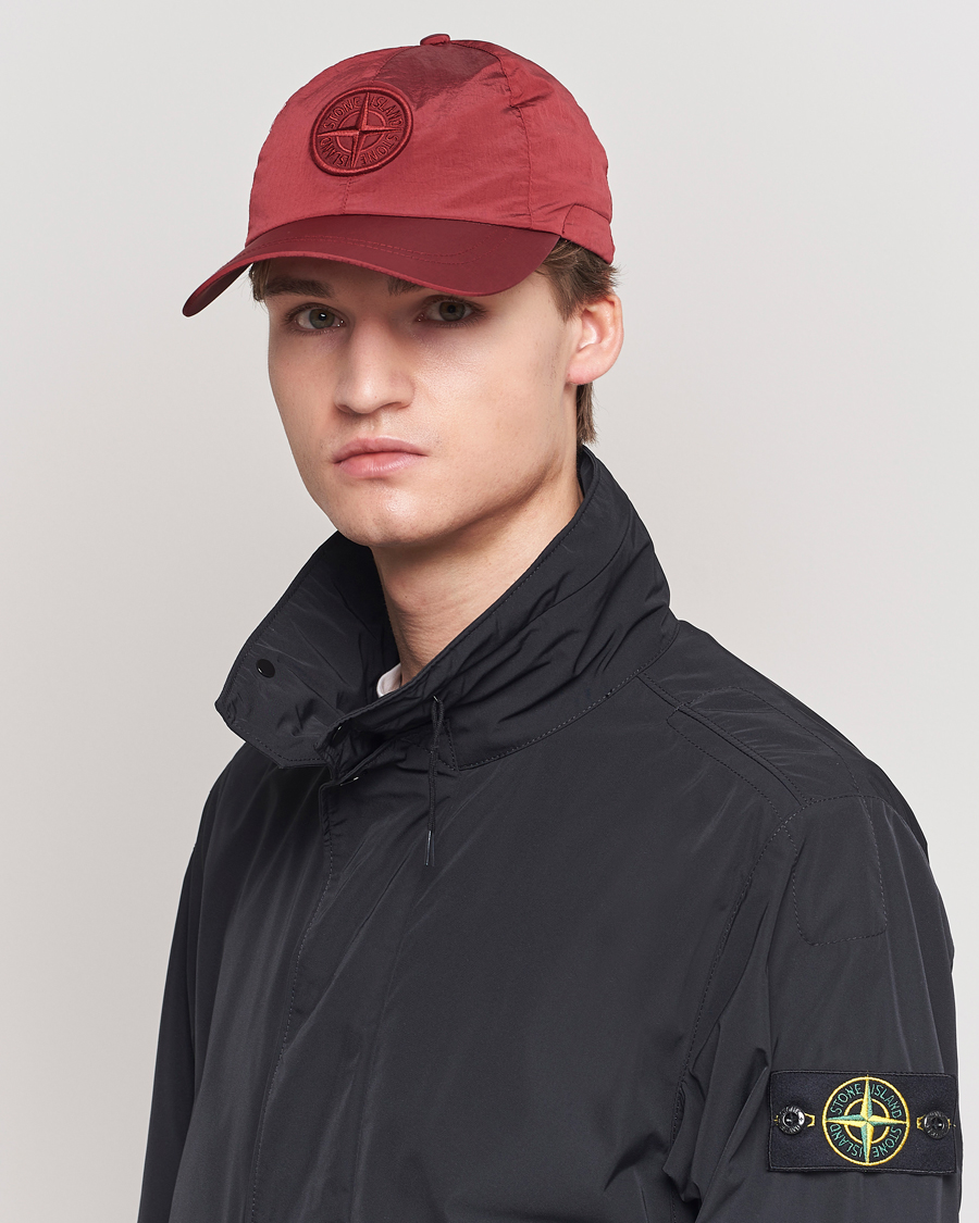 Men | Accessories | Stone Island | Nylon Metal Cap Red