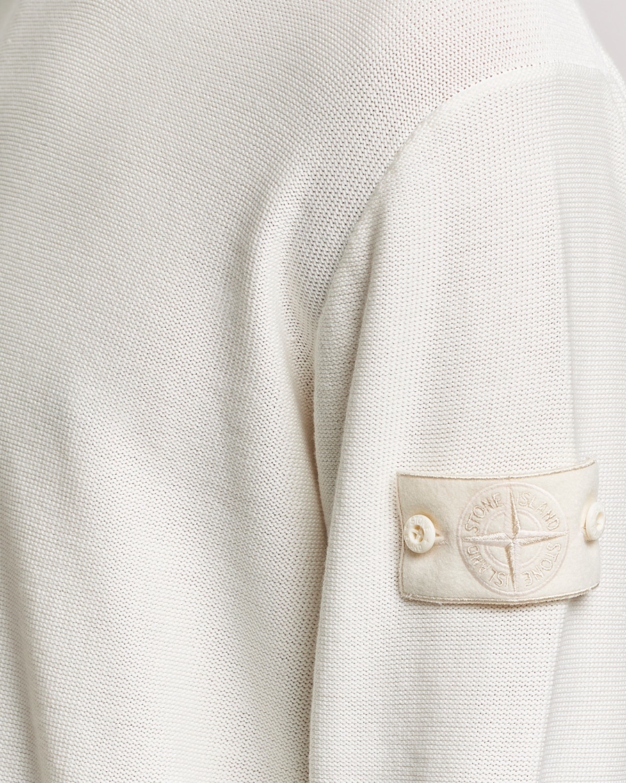 Herren | Pullover | Stone Island | Ghost Knitted Cotton/Cashmere Sweater Natural Beige