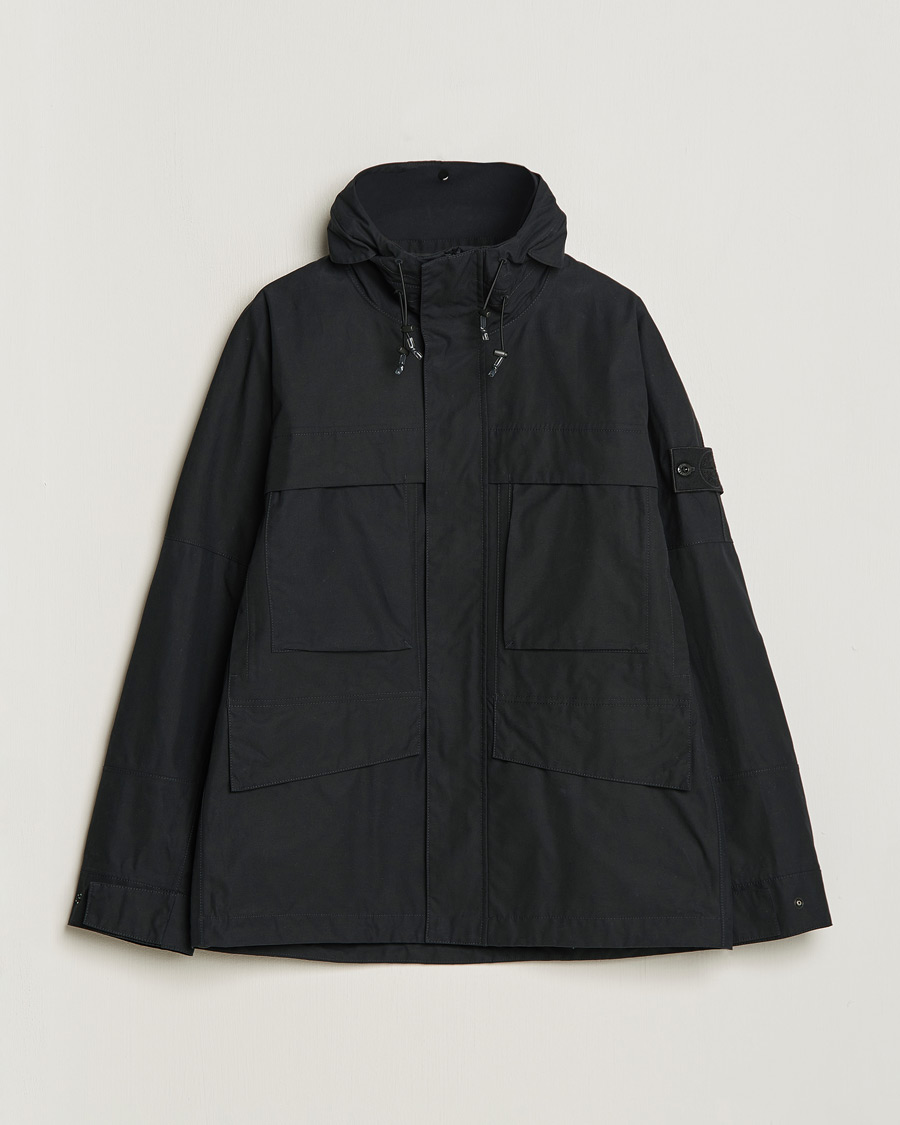 Herren | Jacken | Stone Island | Ghost Hooded Ventile Jacket Black