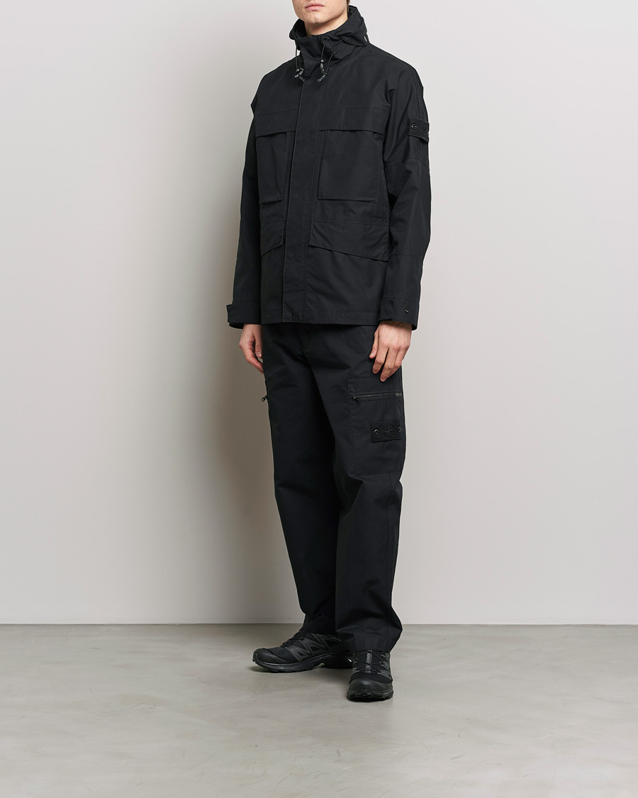 Herren | Jacken | Stone Island | Ghost Hooded Ventile Jacket Black