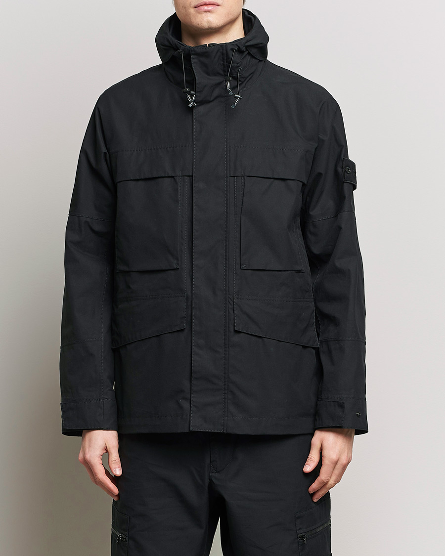 Men | Clothing | Stone Island | Ghost Hooded Ventile Jacket Black