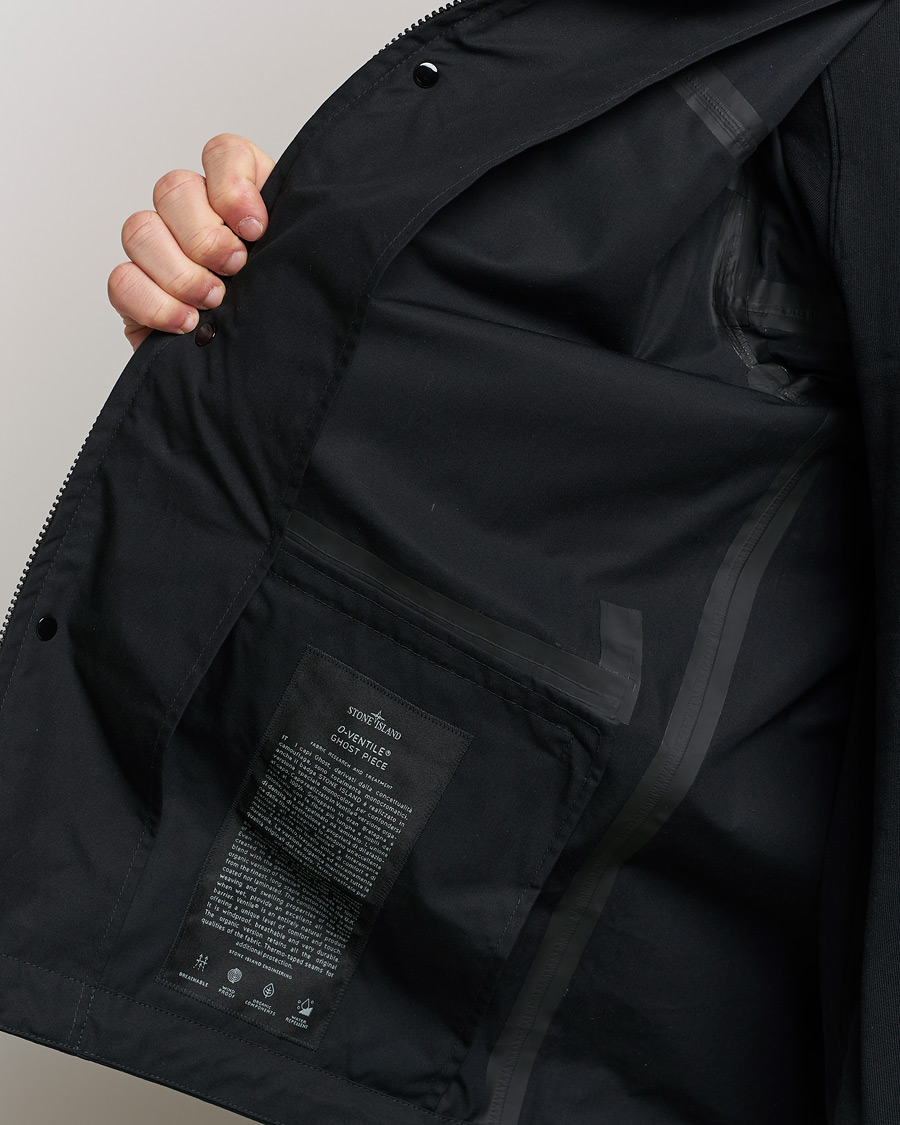 Herren | Jacken | Stone Island | Ghost Hooded Ventile Jacket Black