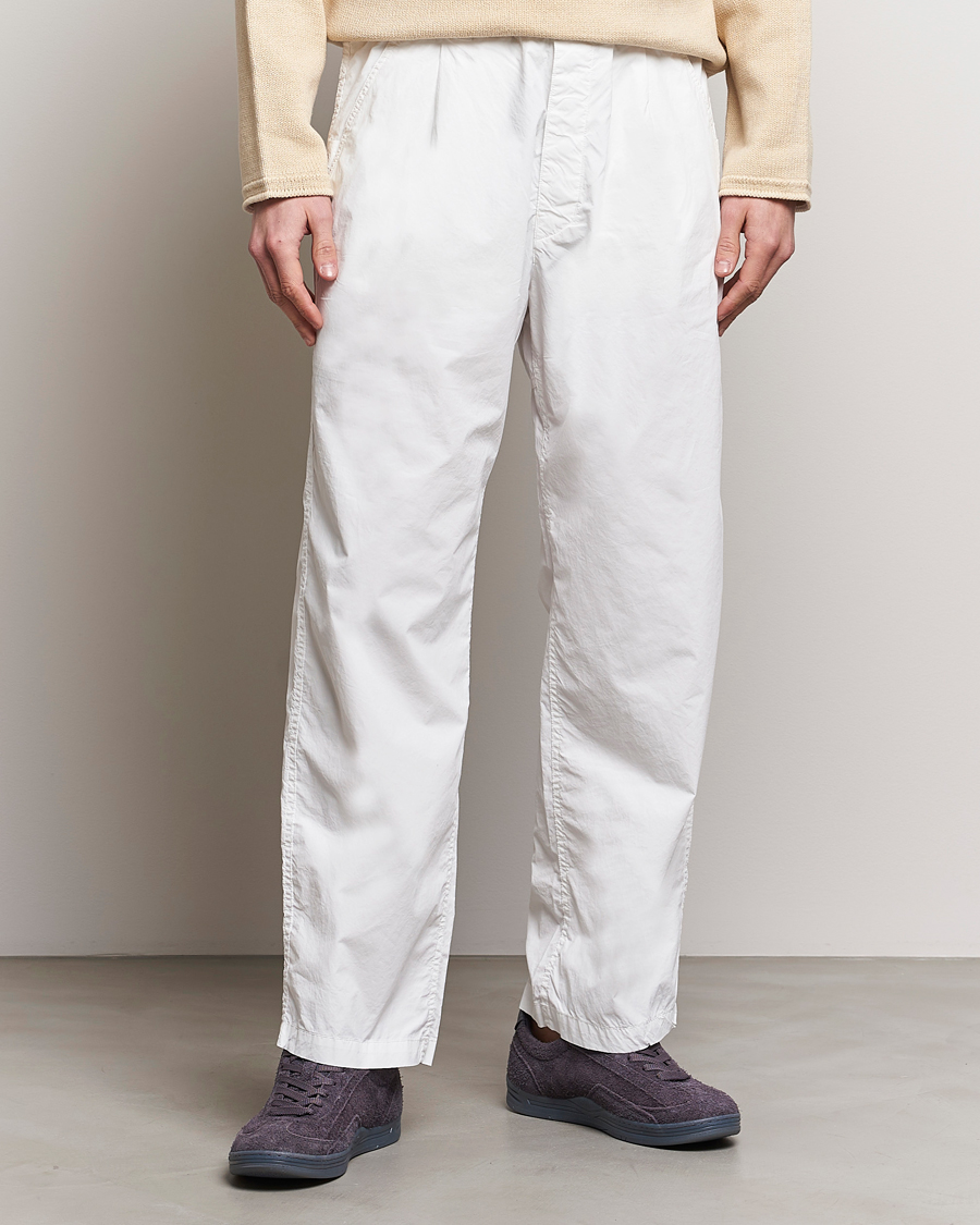 Herren | Hosen | Stone Island | Marina Washed Cotton Canvas Trousers White