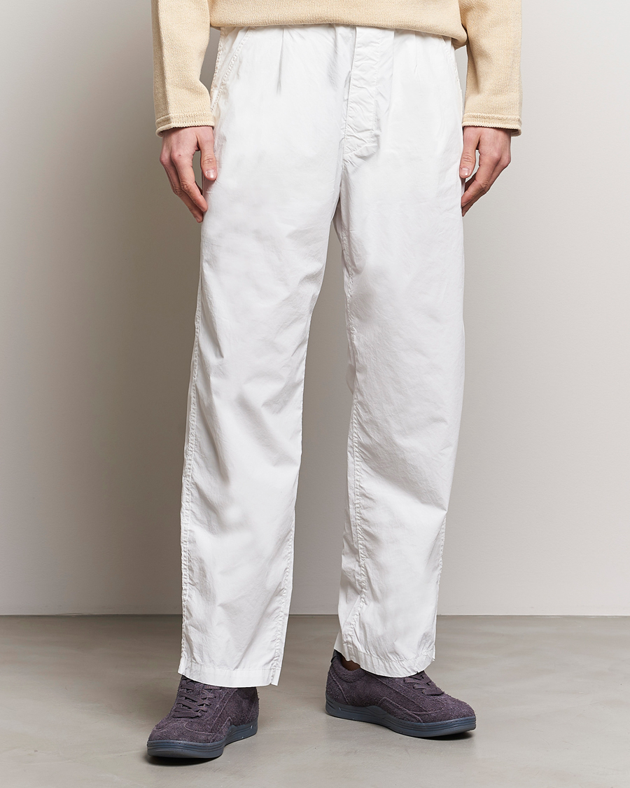 Herren | Stone Island | Stone Island | Marina Washed Cotton Canvas Trousers White