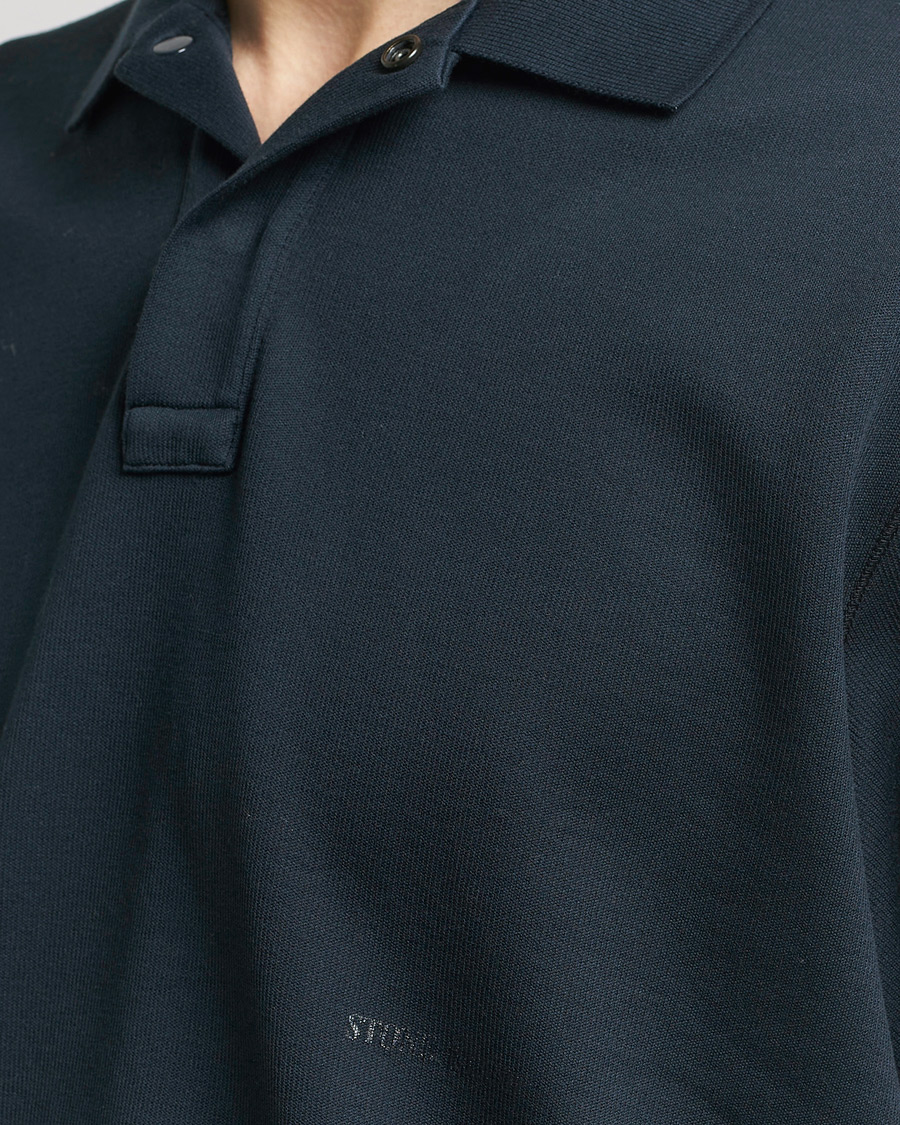 Herren | Poloshirts | Stone Island | Ghost Garment Dyed Organic Cotton Poloshirt Navy Blue