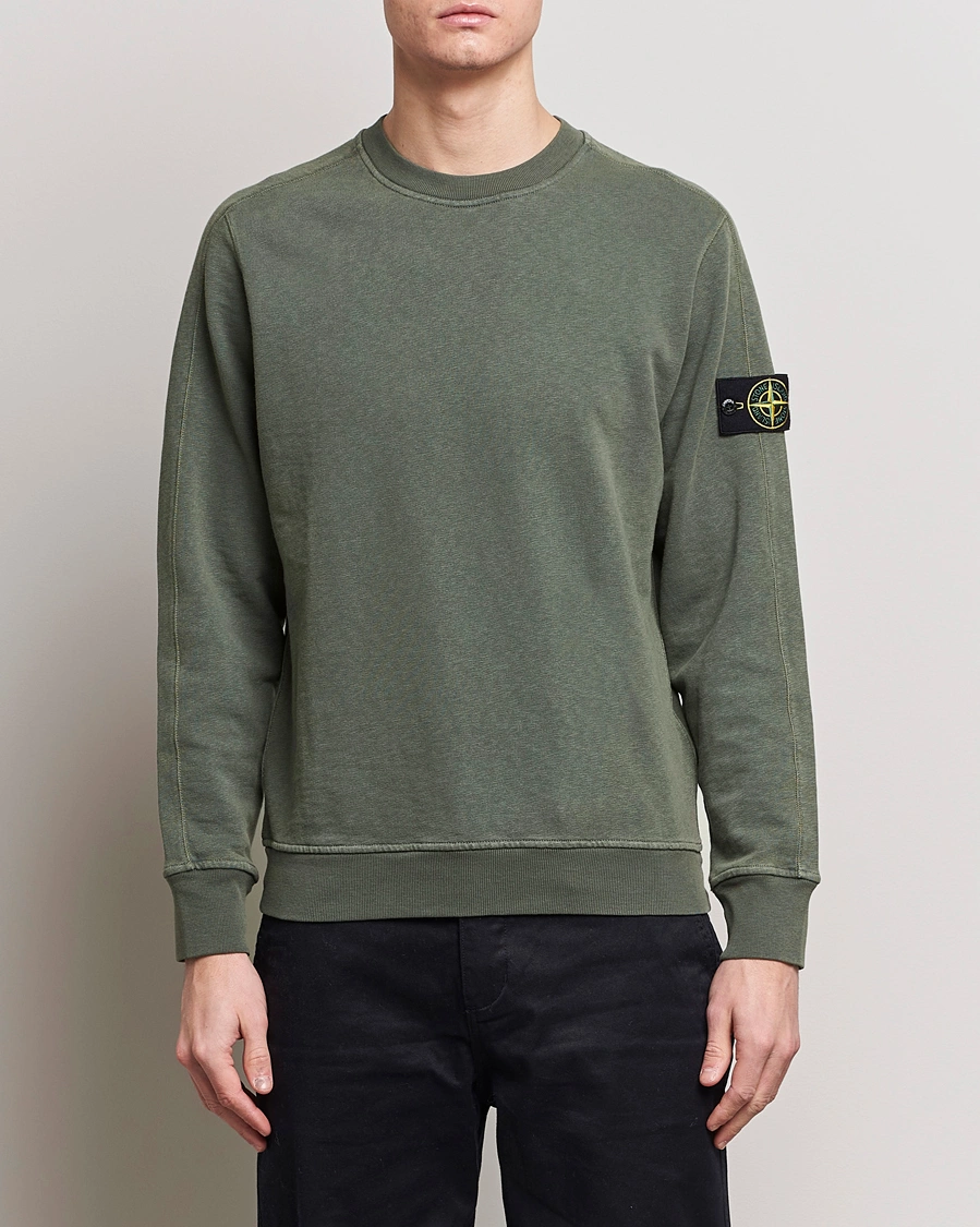 Herren | Sweatshirts | Stone Island | Garment Dyed Cotton Old Effect Sweatshirt Musk