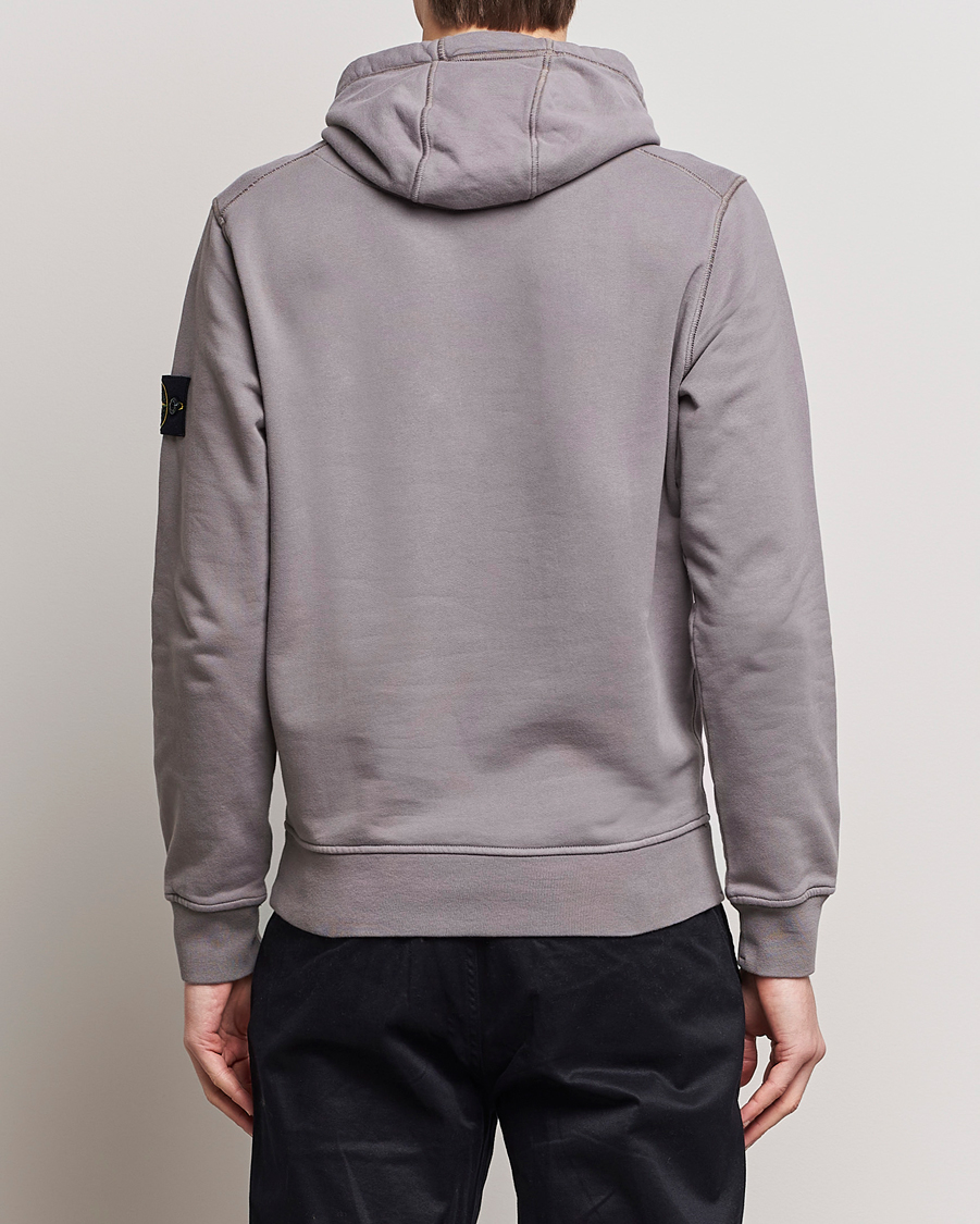 Herren | Pullover | Stone Island | Garment Dyed Cotton Fleece Hood Dove Grey