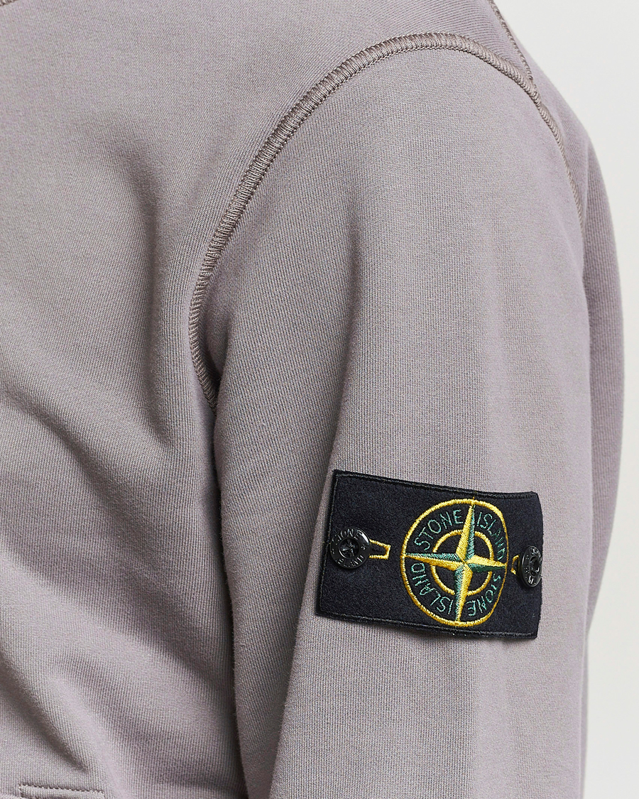 Herren | Pullover | Stone Island | Garment Dyed Cotton Fleece Hood Dove Grey