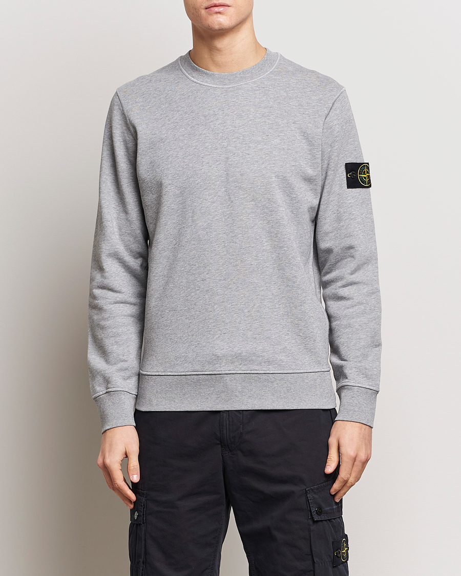 Herren | Aktuelle Marken | Stone Island | Garment Dyed Cotton Sweatshirt Melange Grey