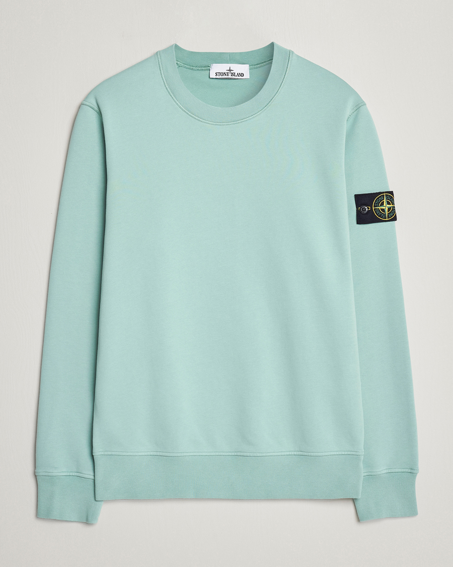 Herren | Aktuelle Marken | Stone Island | Garment Dyed Cotton Sweatshirt Light Green