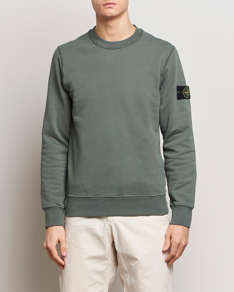 Herren | Pullover | Stone Island | Garment Dyed Cotton Sweatshirt Musk