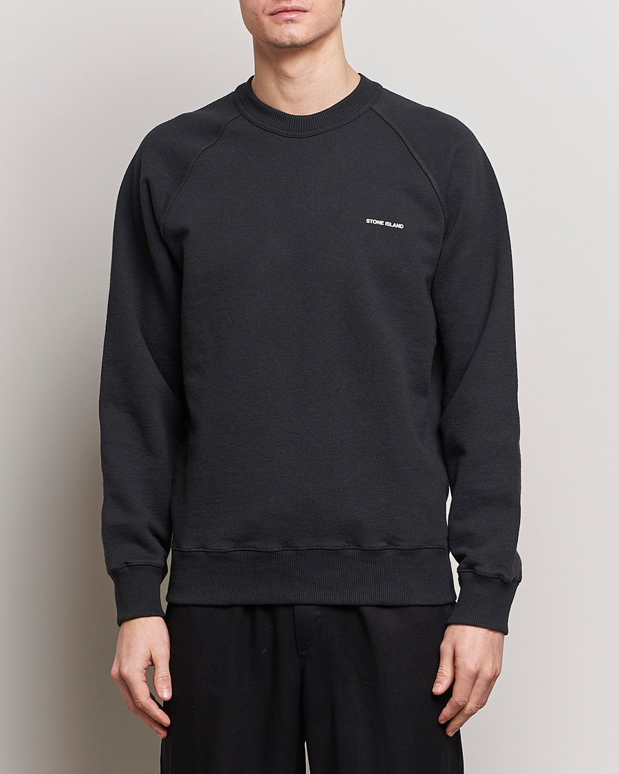 Men | Clothing | Stone Island | Heavy Cotton Fleece Sweatshirt Black