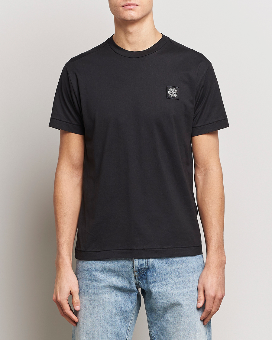 Herren | T-Shirts | Stone Island | Garment Dyed Cotton Jersey T-Shirt Black