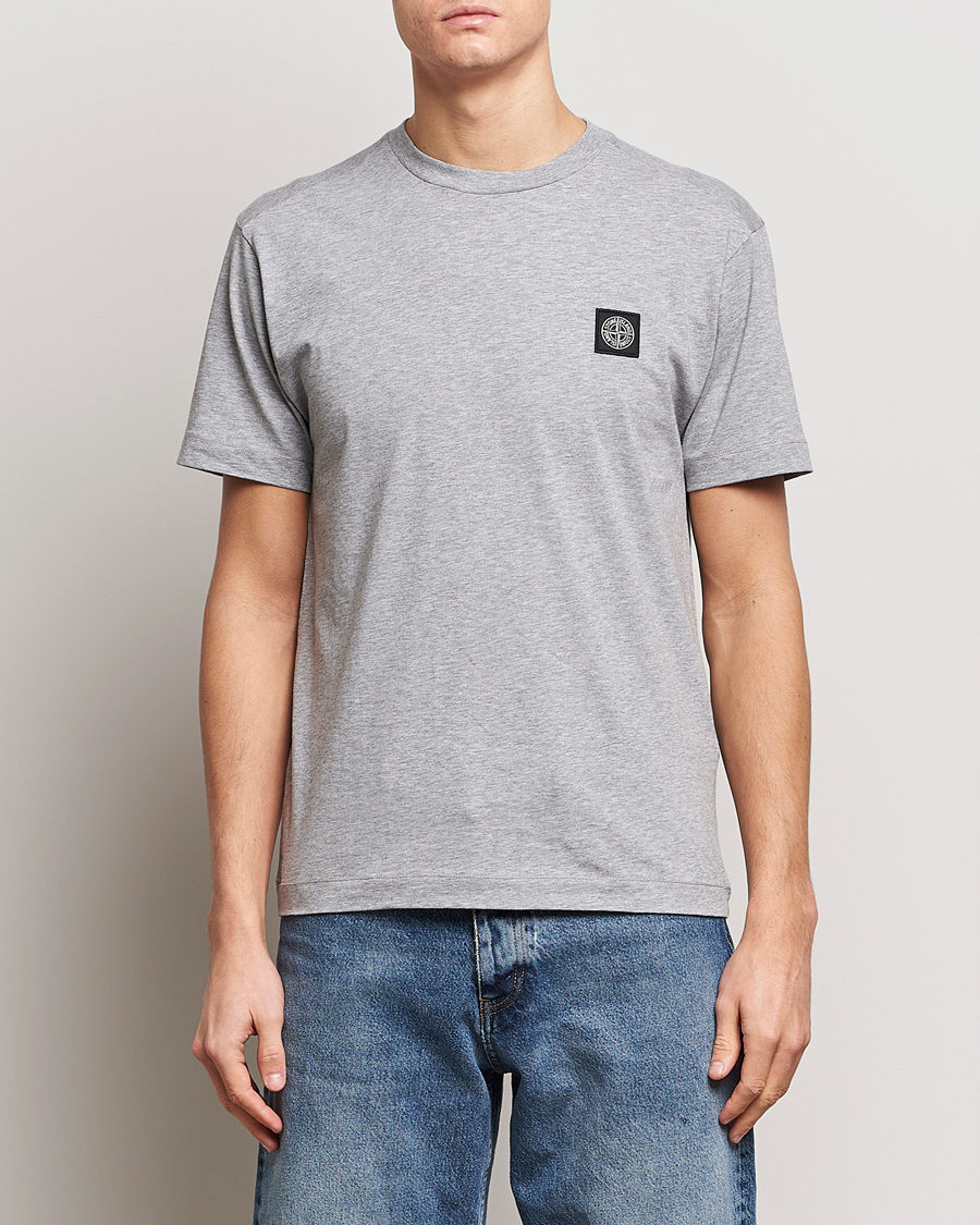 Herren | T-Shirts | Stone Island | Garment Dyed Cotton Jersey T-Shirt Melange Grey