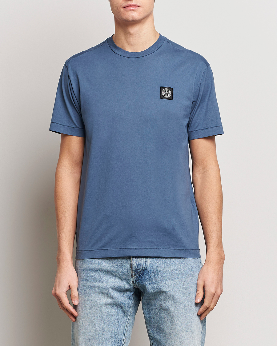 Herren | T-Shirts | Stone Island | Garment Dyed Cotton Jersey T-Shirt Dark Blue