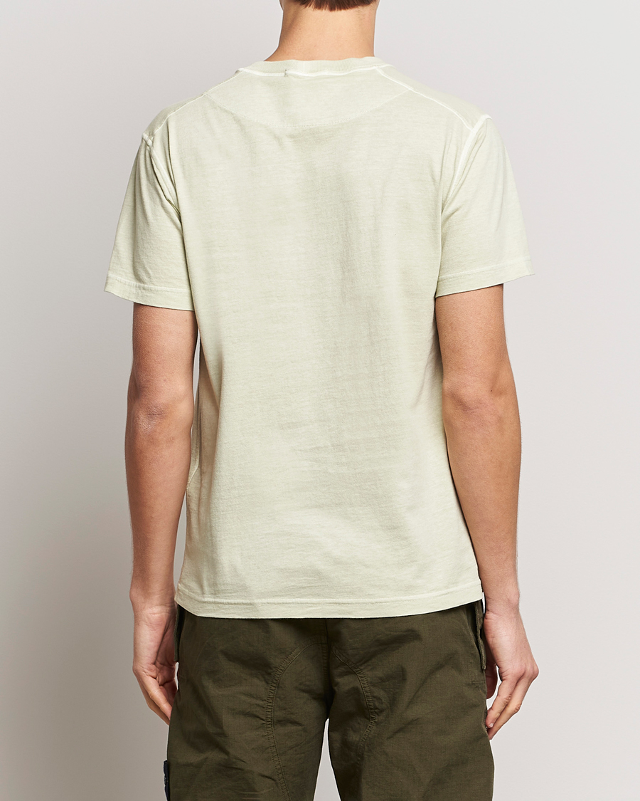 Herren | T-Shirts | Stone Island | Organic Cotton Fissato Effect T-Shirt Pistachio
