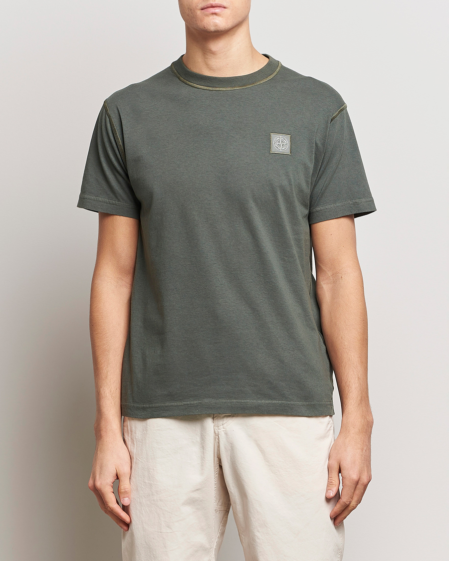 Herren | T-Shirts | Stone Island | Organic Cotton Fissato Effect T-Shirt Musk