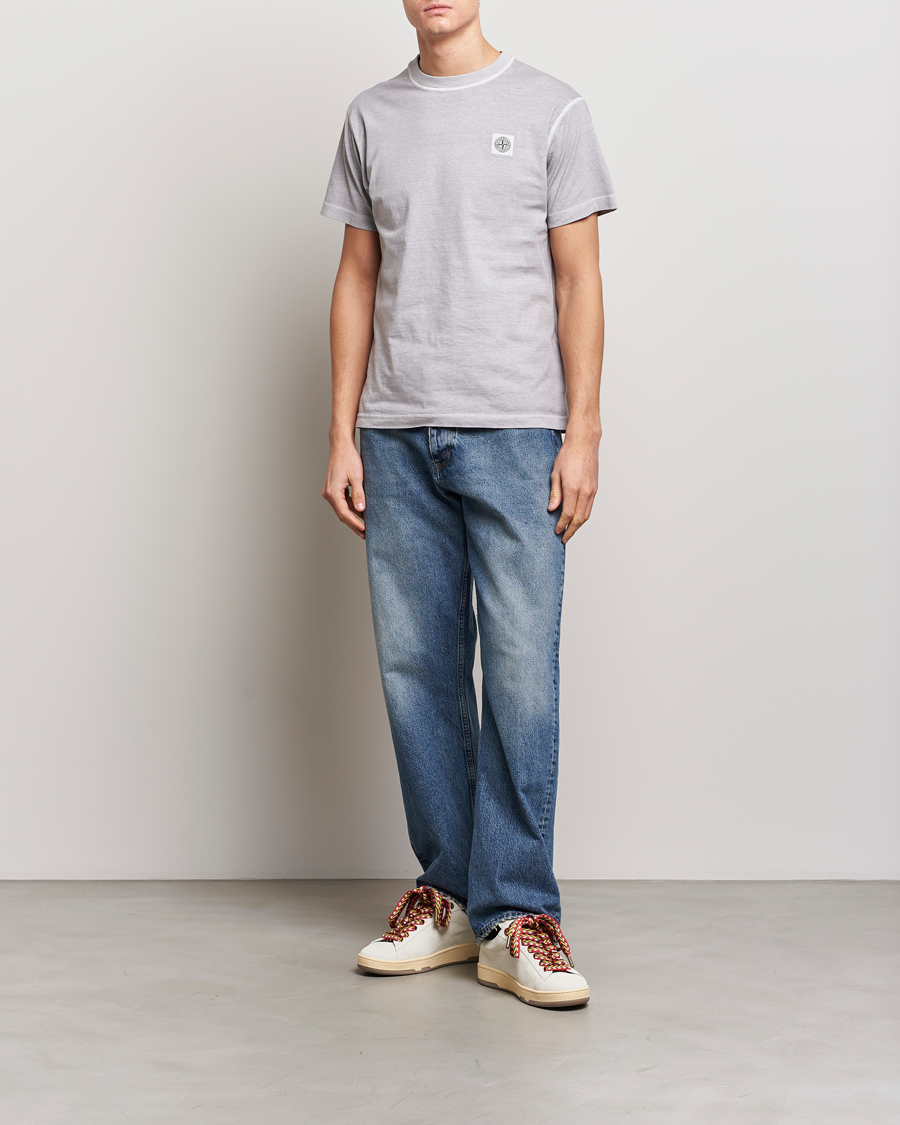 Herren | T-Shirts | Stone Island | Organic Cotton Fissato Effect T-Shirt Dust