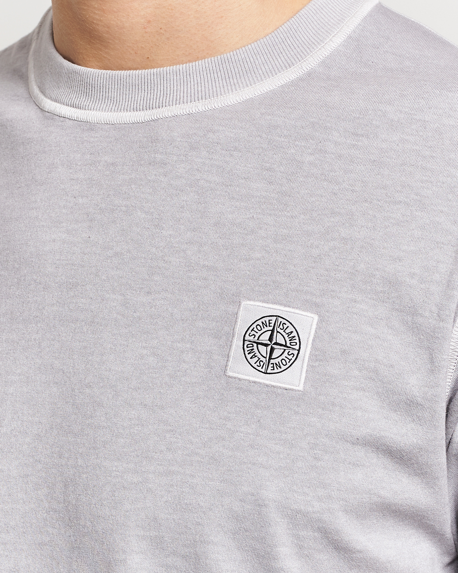 Herren | T-Shirts | Stone Island | Organic Cotton Fissato Effect T-Shirt Dust