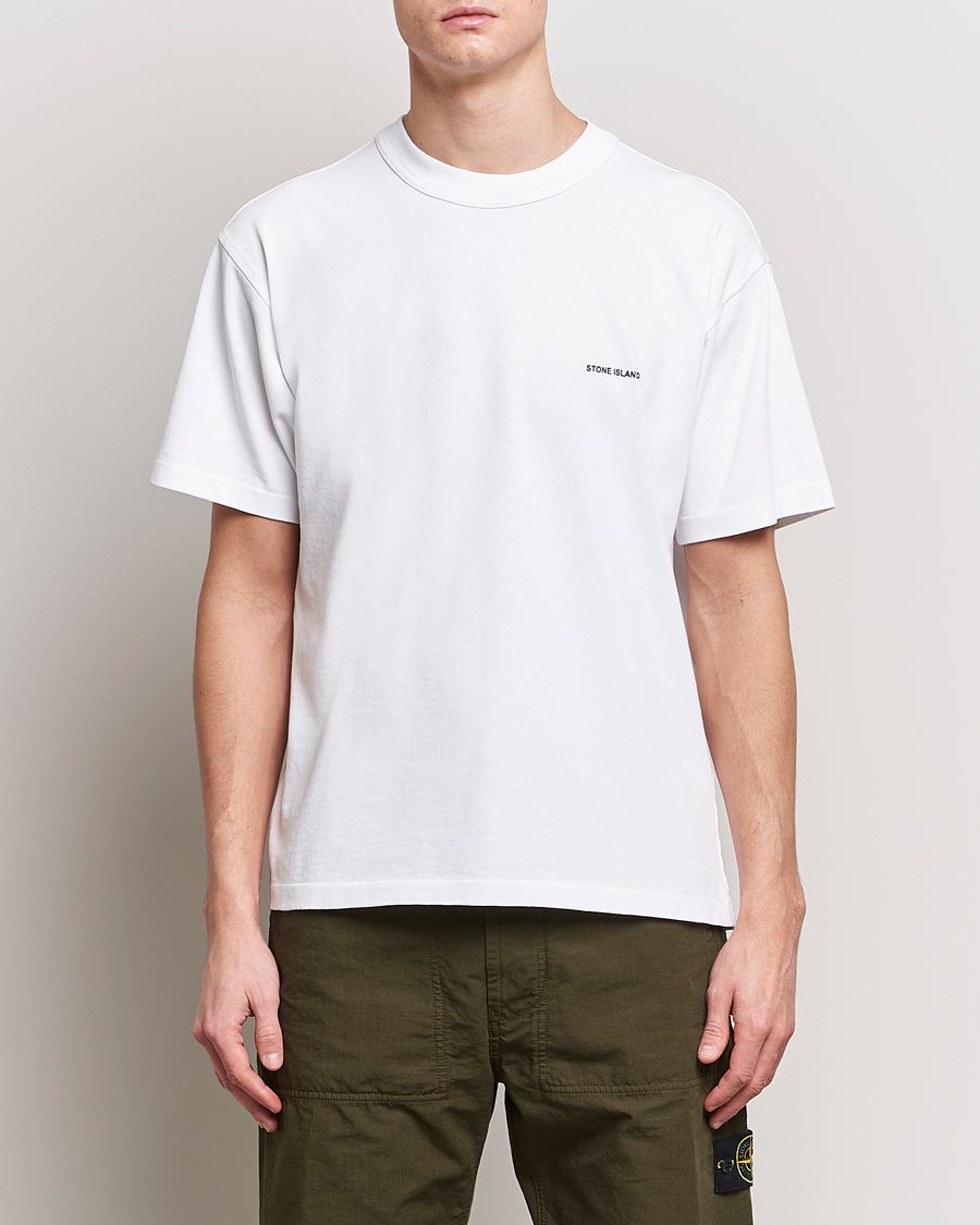 Herren | T-Shirts | Stone Island | Cotton Jersey Small Logo T-Shirt White