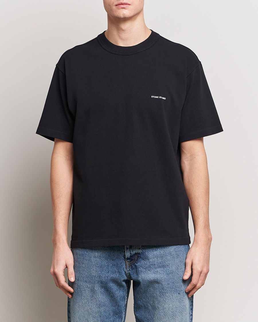 Men |  | Stone Island | Cotton Jersey Small Logo T-Shirt Black