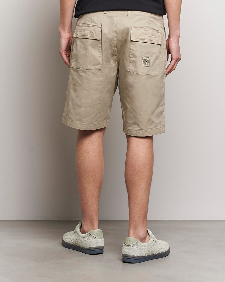 Herren | Shorts | Stone Island | Supima Cotton Twill Stretch Shorts Sand