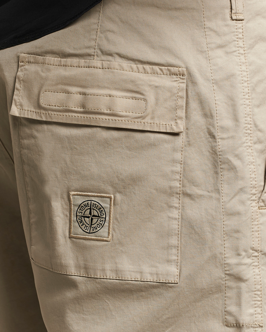 Herren | Shorts | Stone Island | Supima Cotton Twill Stretch Shorts Sand