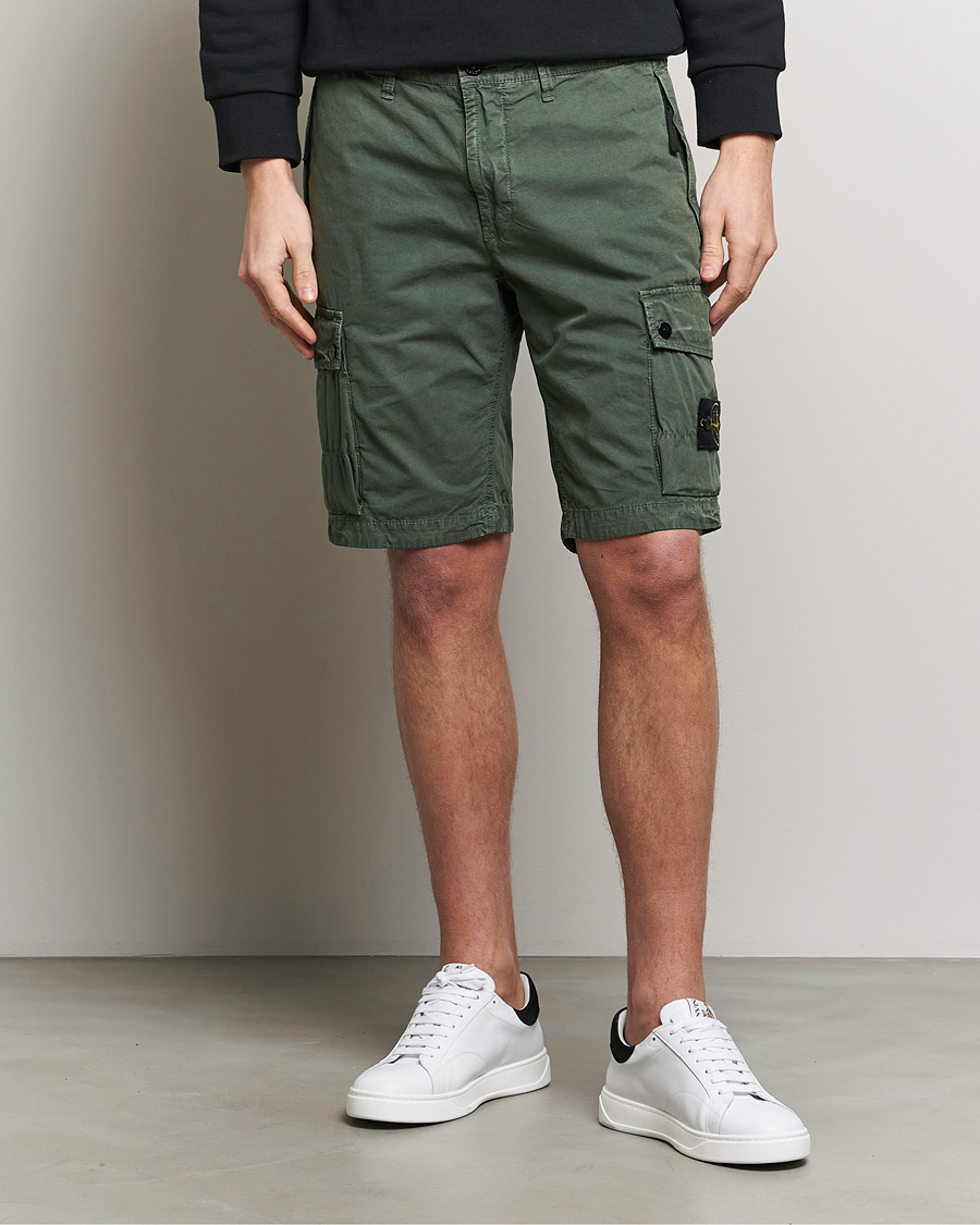 Herren | Cargoshorts | Stone Island | Brushed Cotton Canvas Cargo Shorts Musk