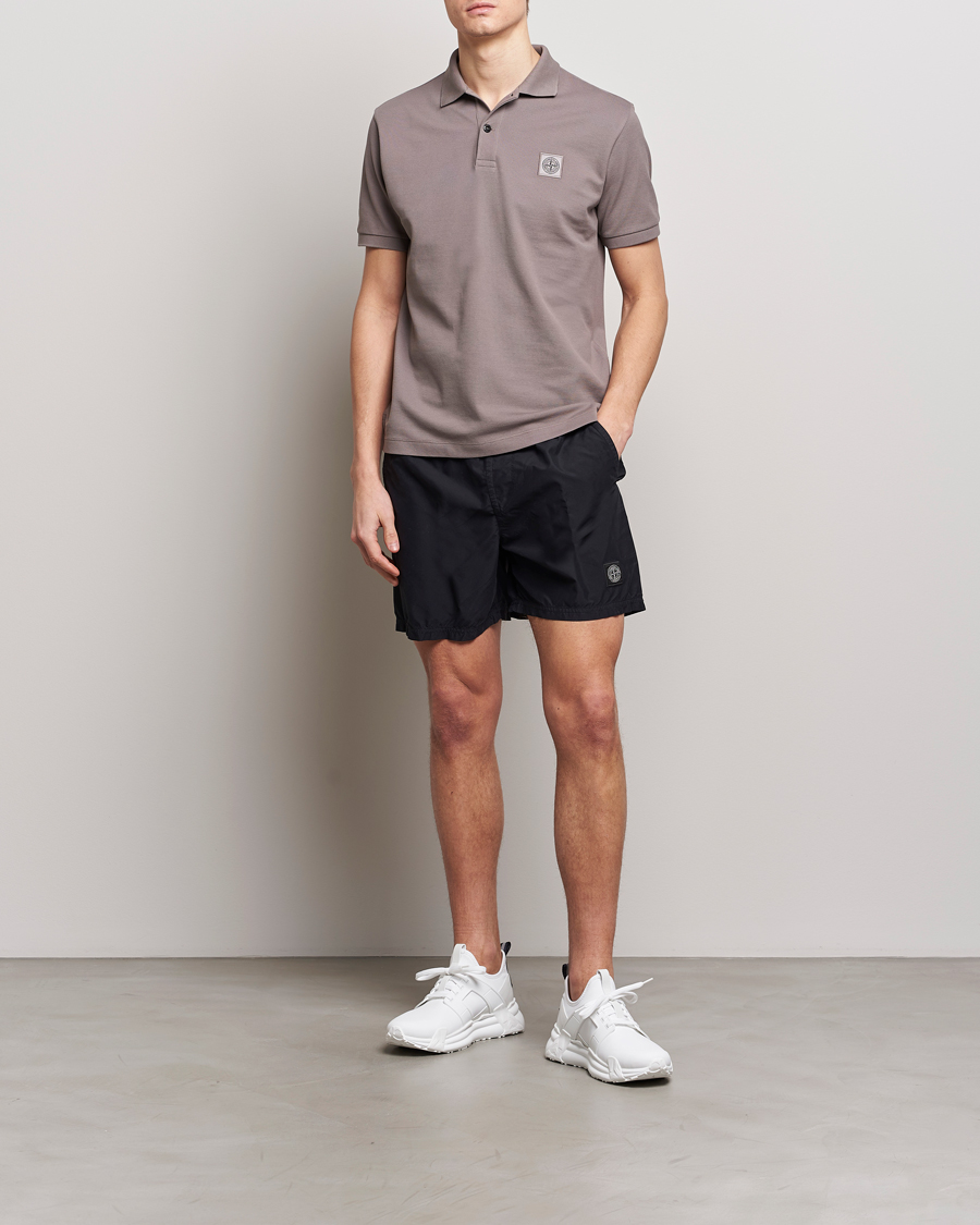 Herren | Badehosen | Stone Island | Brushed Nylon Swimshorts Black