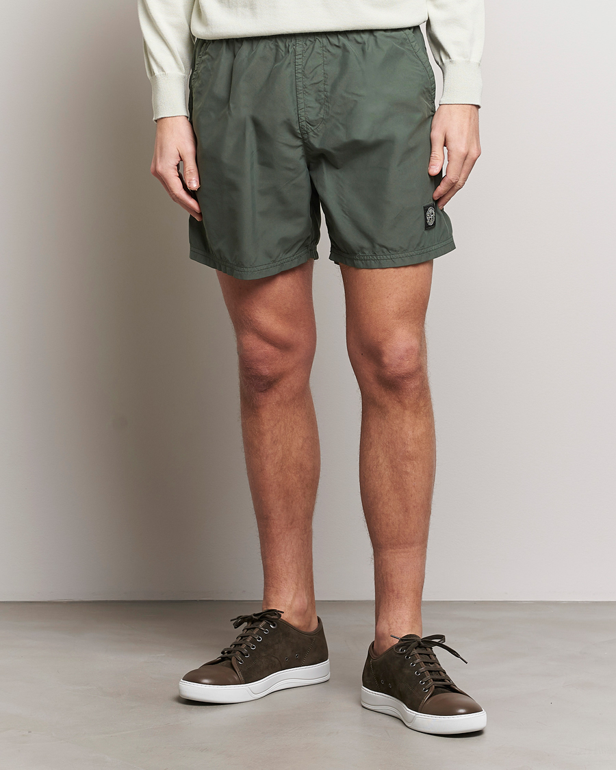 Men | Clothing | Stone Island | Brushed Nylon Swimshorts Musk