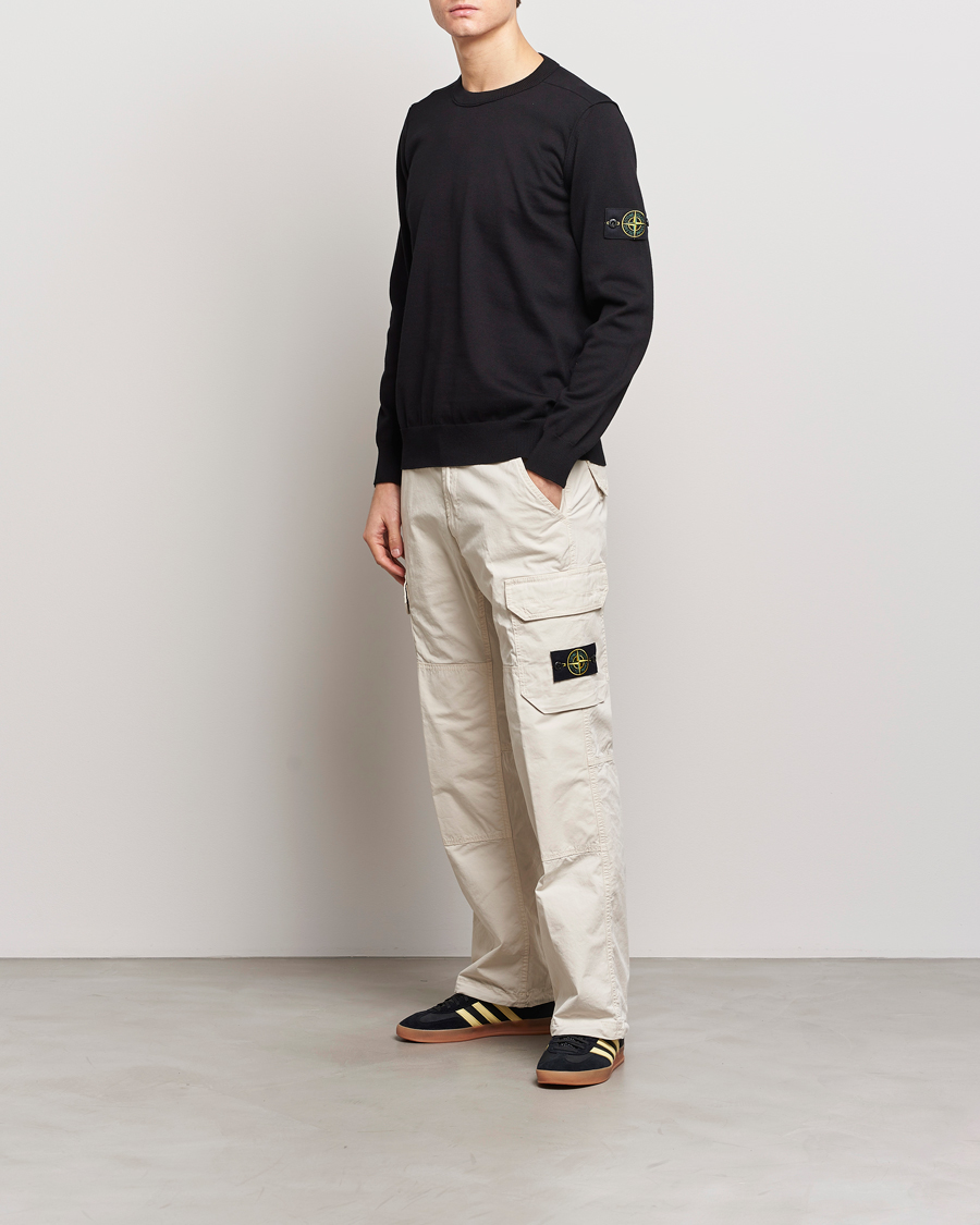 Herren | Pullover | Stone Island | Soft Organic Cotton Crew Neck Black