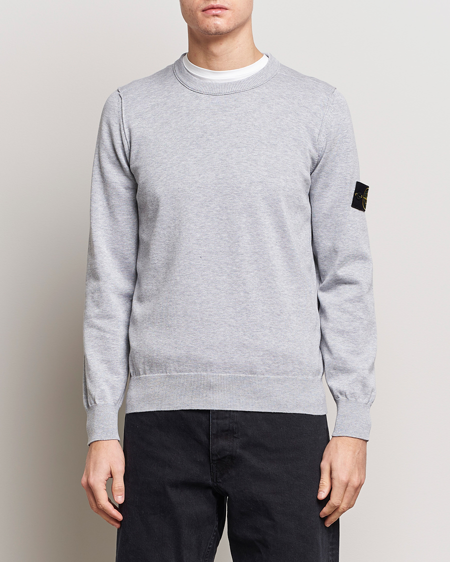 Herren |  | Stone Island | Soft Organic Cotton Crew Neck Dark Grey Melange