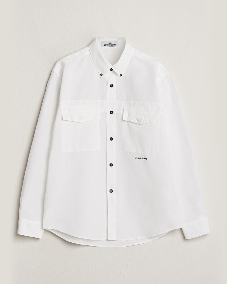 Herren | Hemden | Stone Island | Cotton/Hemp Pocket Overshirt White