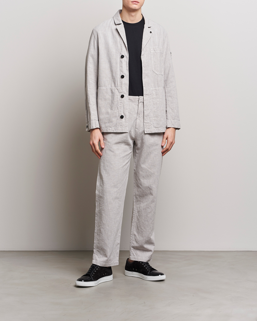 Men | Clothing | Stone Island | Linen Nylon Relaxed Suit Dove Grey