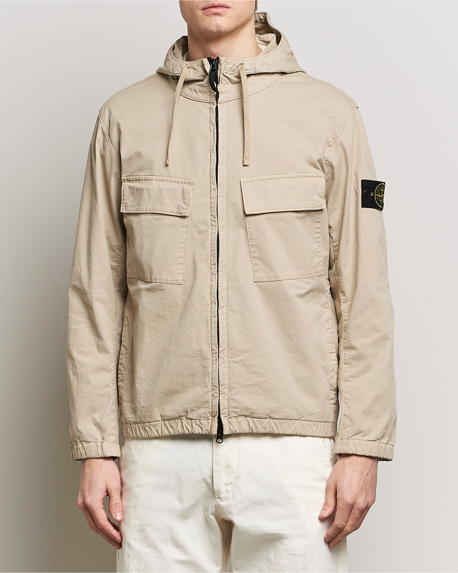 Herren | Jacken | Stone Island | Supima Cotton Hooded Jacket Sand