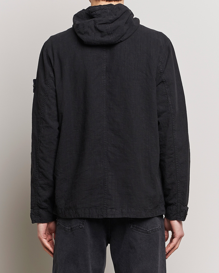 Herren | Jacken | Stone Island | Linen Nylon Hooded Jacket Black